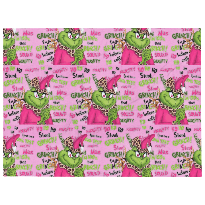 NAUGHTY GRINCH THROW BLANKET product image (2)