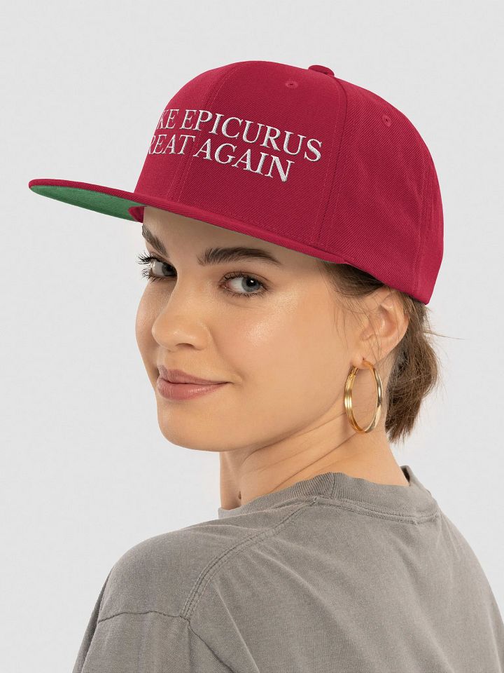 Make Epicurus Great Again Cap (Wool Blend Snapback DARK) product image (1)