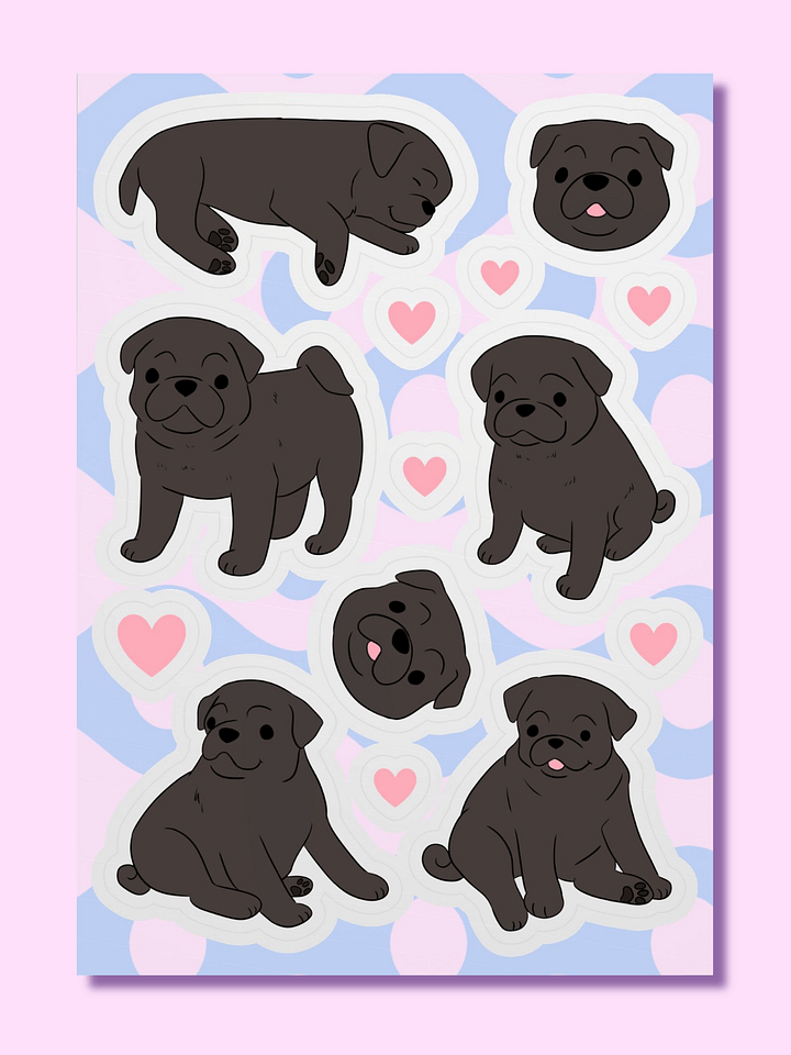 Pawsitively Pug-tastic Sticker Sheet product image (1)