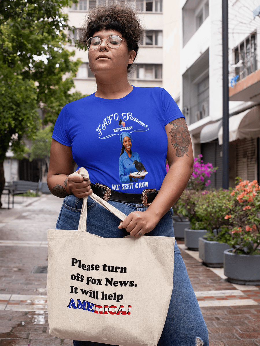Please Turn Off Fox News. It Will Help America! (Black) - Eco-Friendly Tote Bag product image (1)