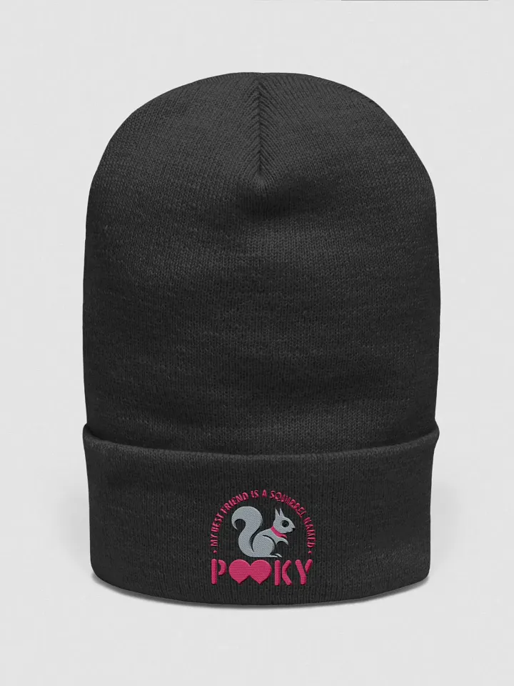 My Best friend is a squirrel named pooky supersoft beanie product image (1)