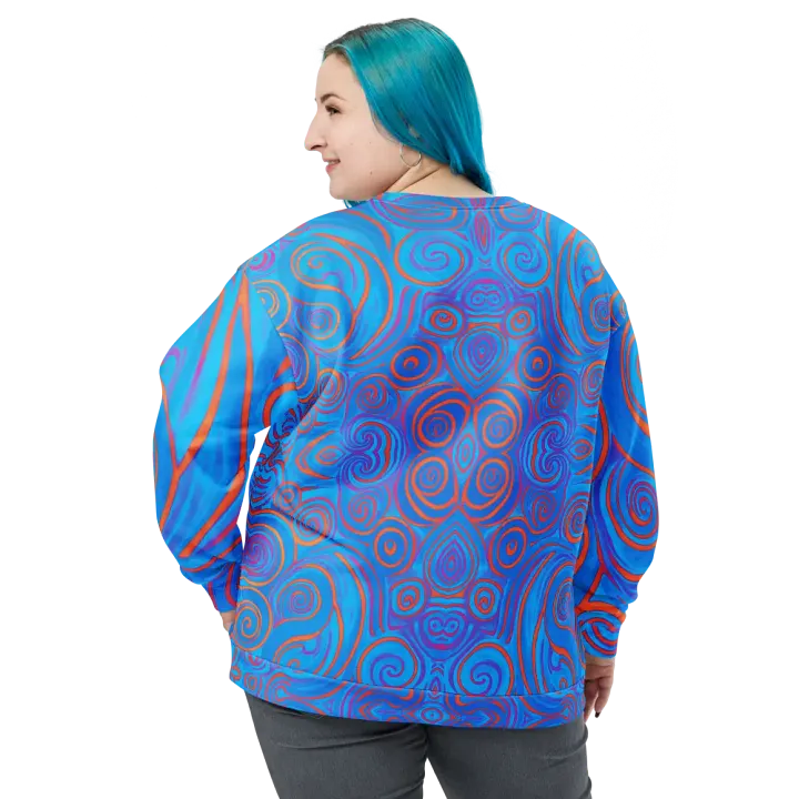 Funky Blue Dreams Liquid Tie-Dye Sweatshirt product image (2)