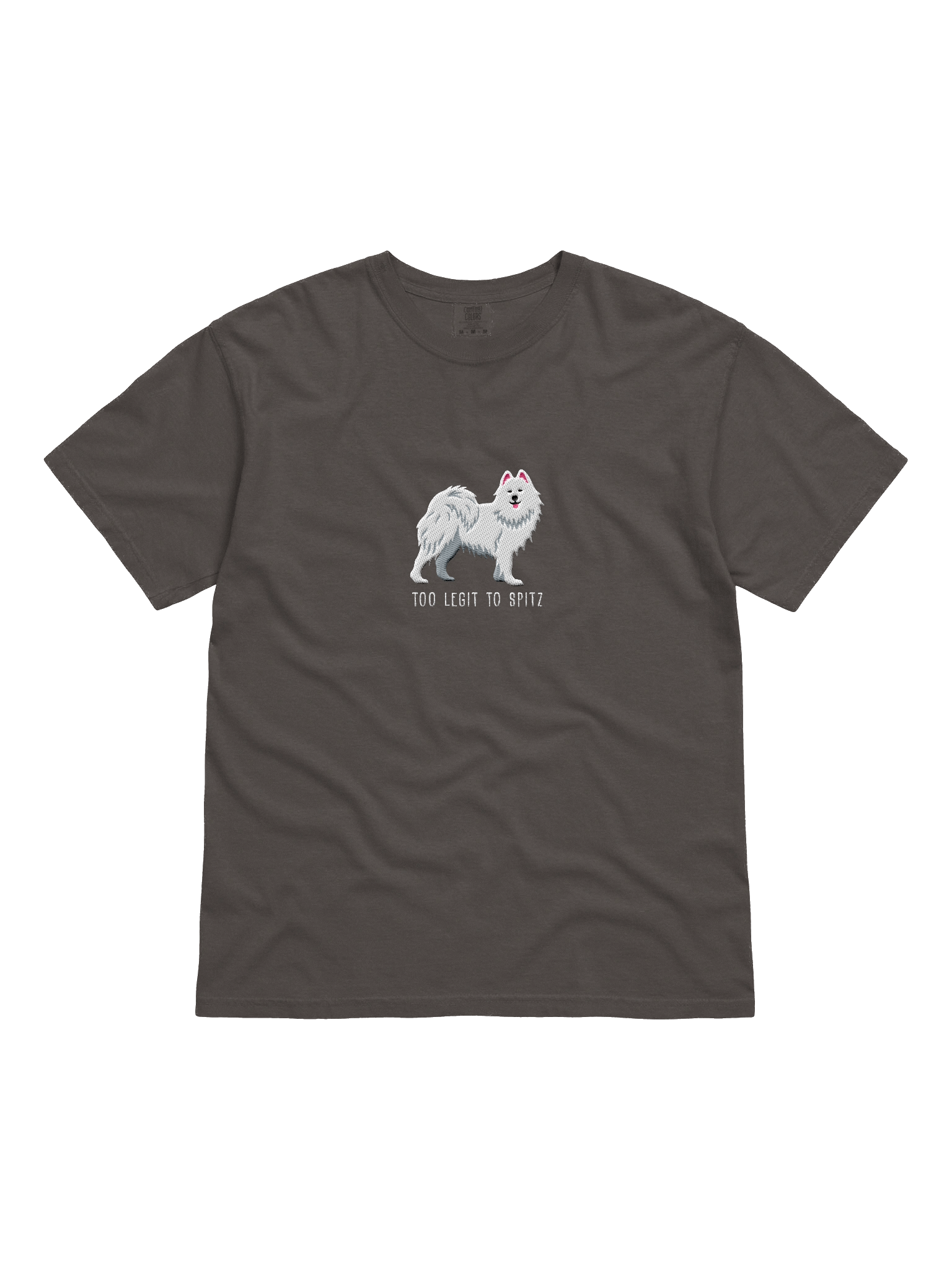 Too Legit to Spitz T-Shirt(Embroidered) of a Samoyed product image (1)