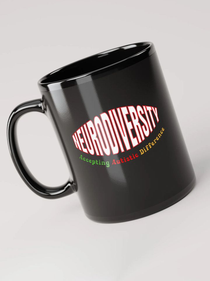 Neurodiversity, Accepting Autistic Difference Black Glossy Ceramic Mug product image (1)