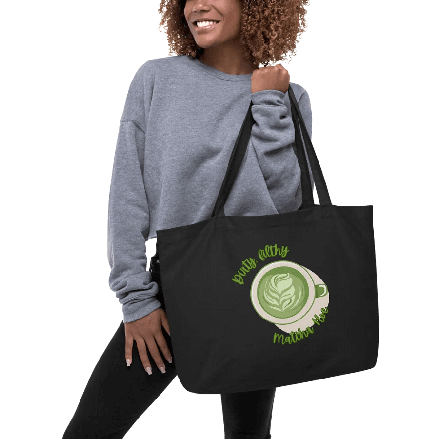 Dirty, filthy matcha tote product image (6)