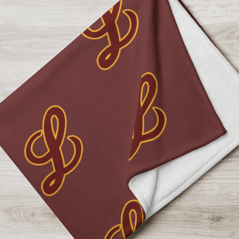 Maroon "L" Pattern Blanket product image (3)