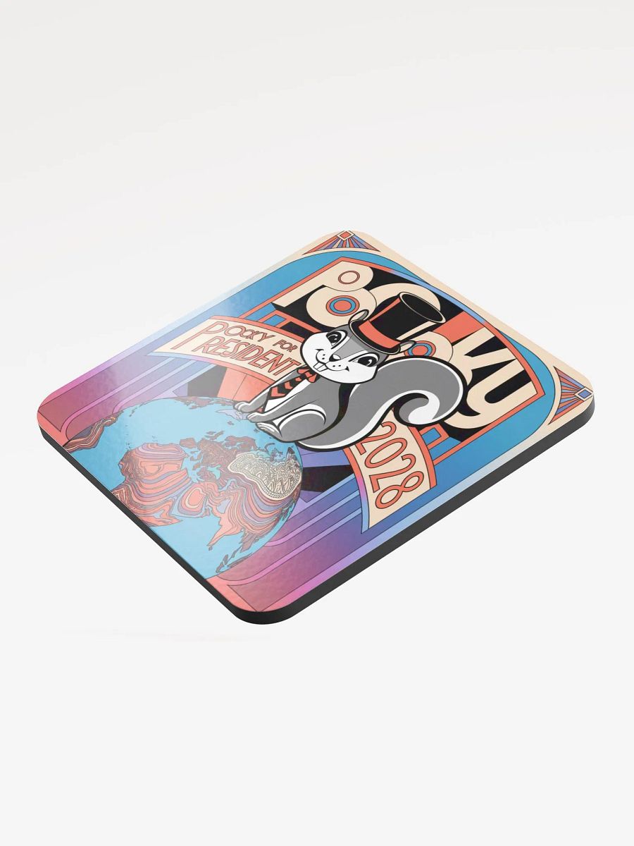 Durable HQ Coaster: Pooky for President on a Psychedelic Globe product image (3)