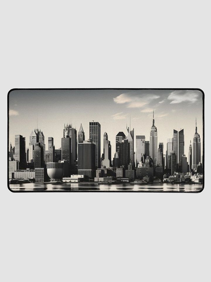 Monochrome Metropolis: NYC Skyline Desk Mat product image (1)