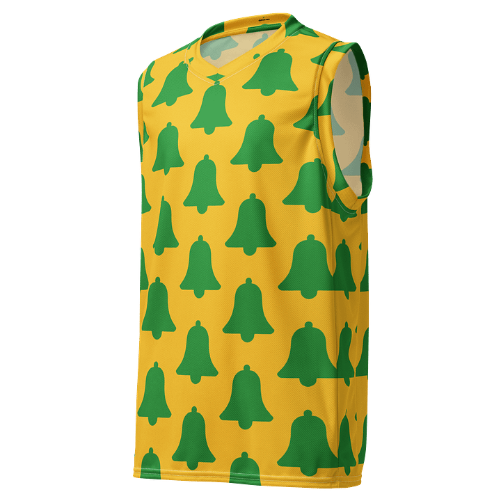 Green Bell Pattern All-Over Basketball Jersey product image (1)