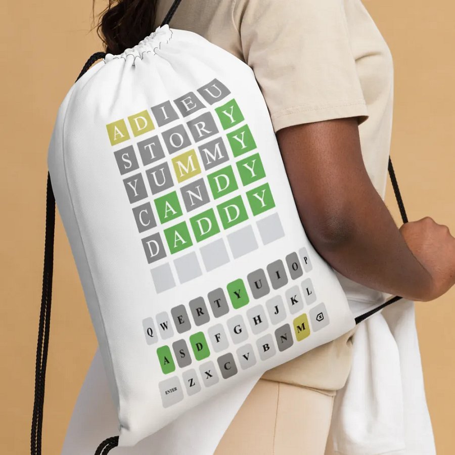 Wordle Drawstring Bag product image (4)