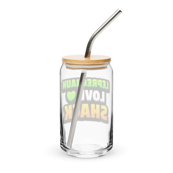 LLS Can Shaped Glass (16oz) with Lid & Straw product image (2)