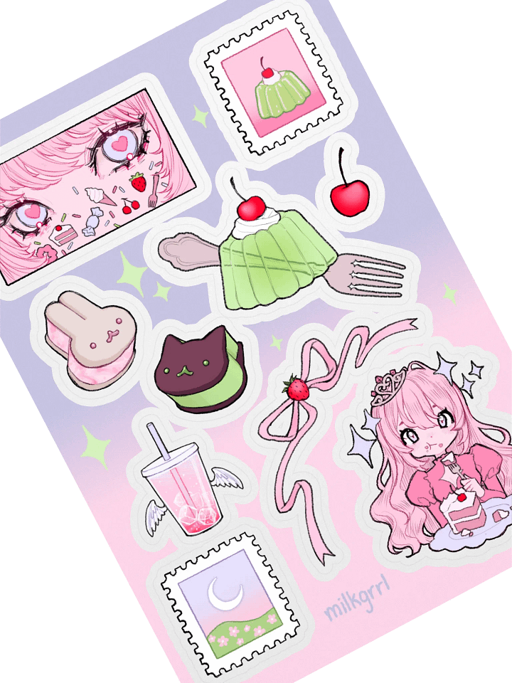 princess of sugar // sticker sheet product image (1)