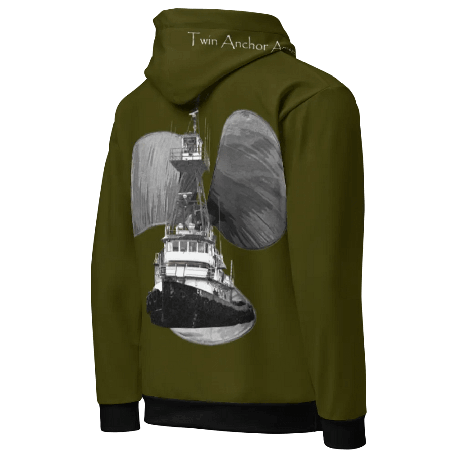 Green Three blade prop Tug CE Hoodie product image (9)