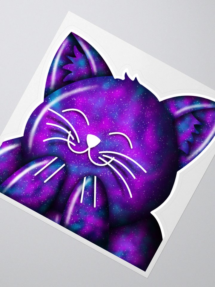 Purple Galaxy Kitty Sticker product image (2)