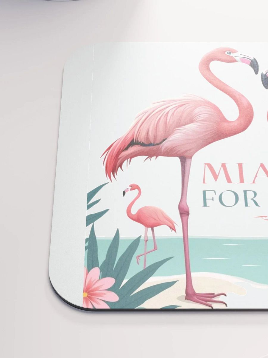 Tropical Flamingo Heart Mouse Pad product image (6)