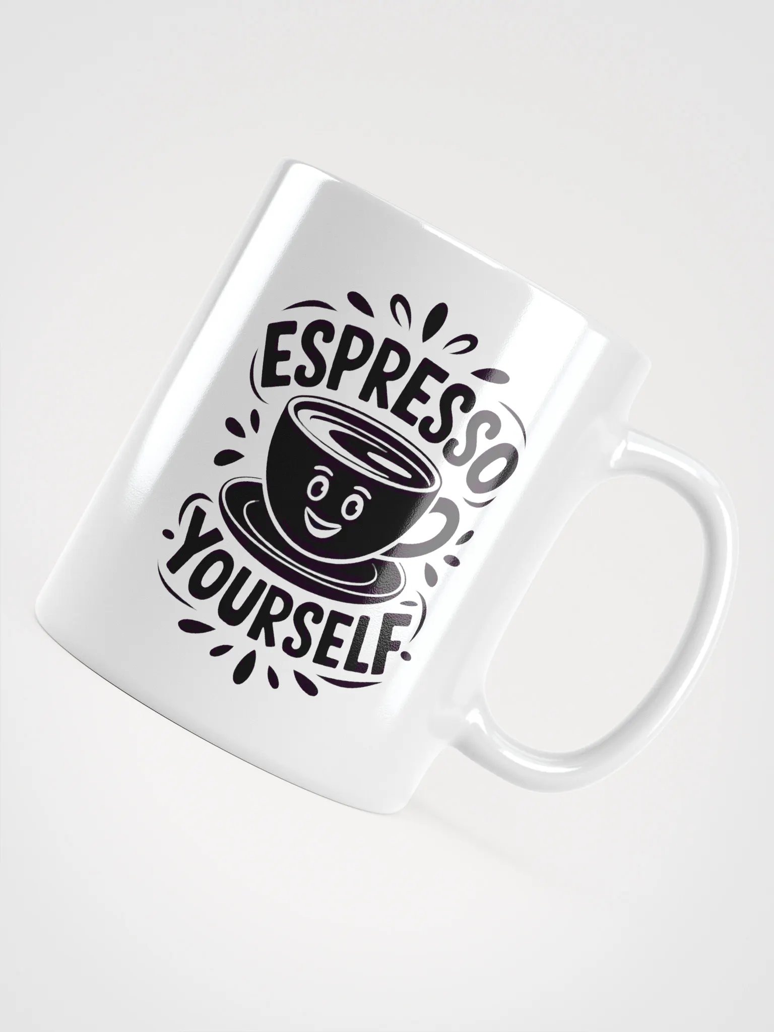 White Glossy Mug with Espresso Yourself Design product image (10)