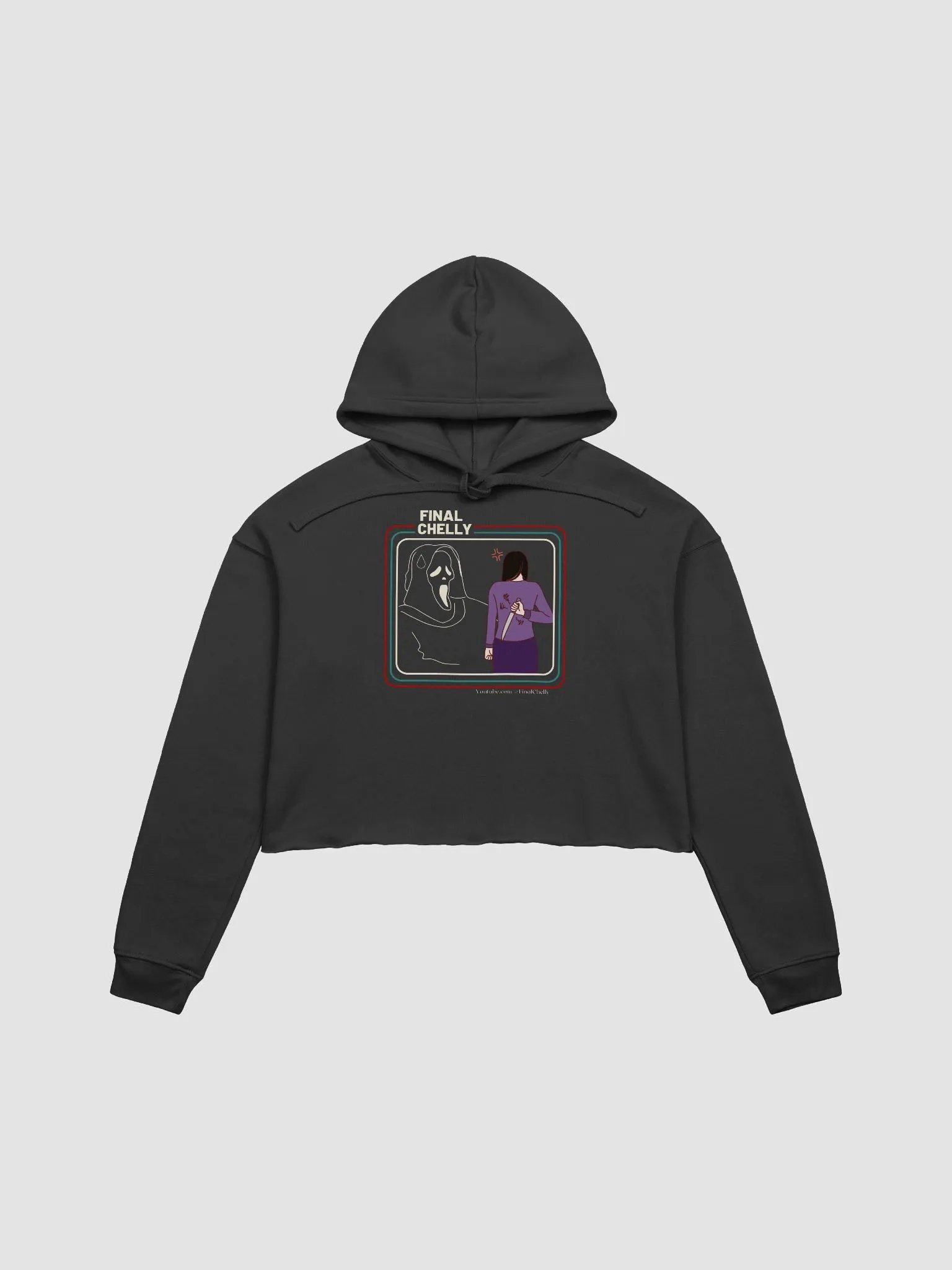 Big Mad Womens Printed Crop Top Hoodie product image (1)