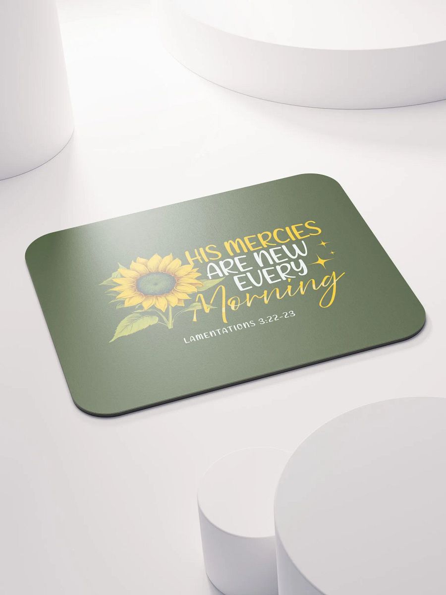 New Mercies Sunflower Mouse Pad - Lamentations 3:22-23 product image (4)