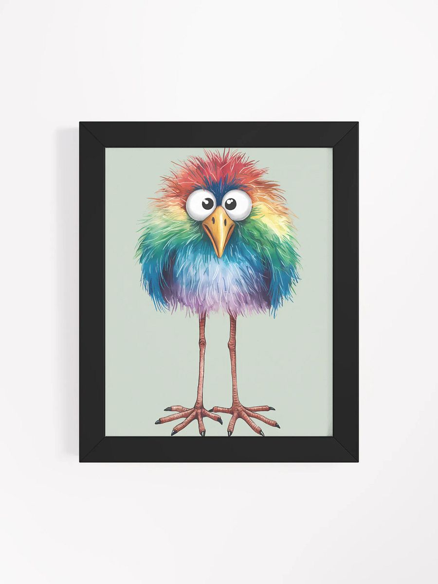 Whimsical Rainbow Bird Framed Poster product image (5)