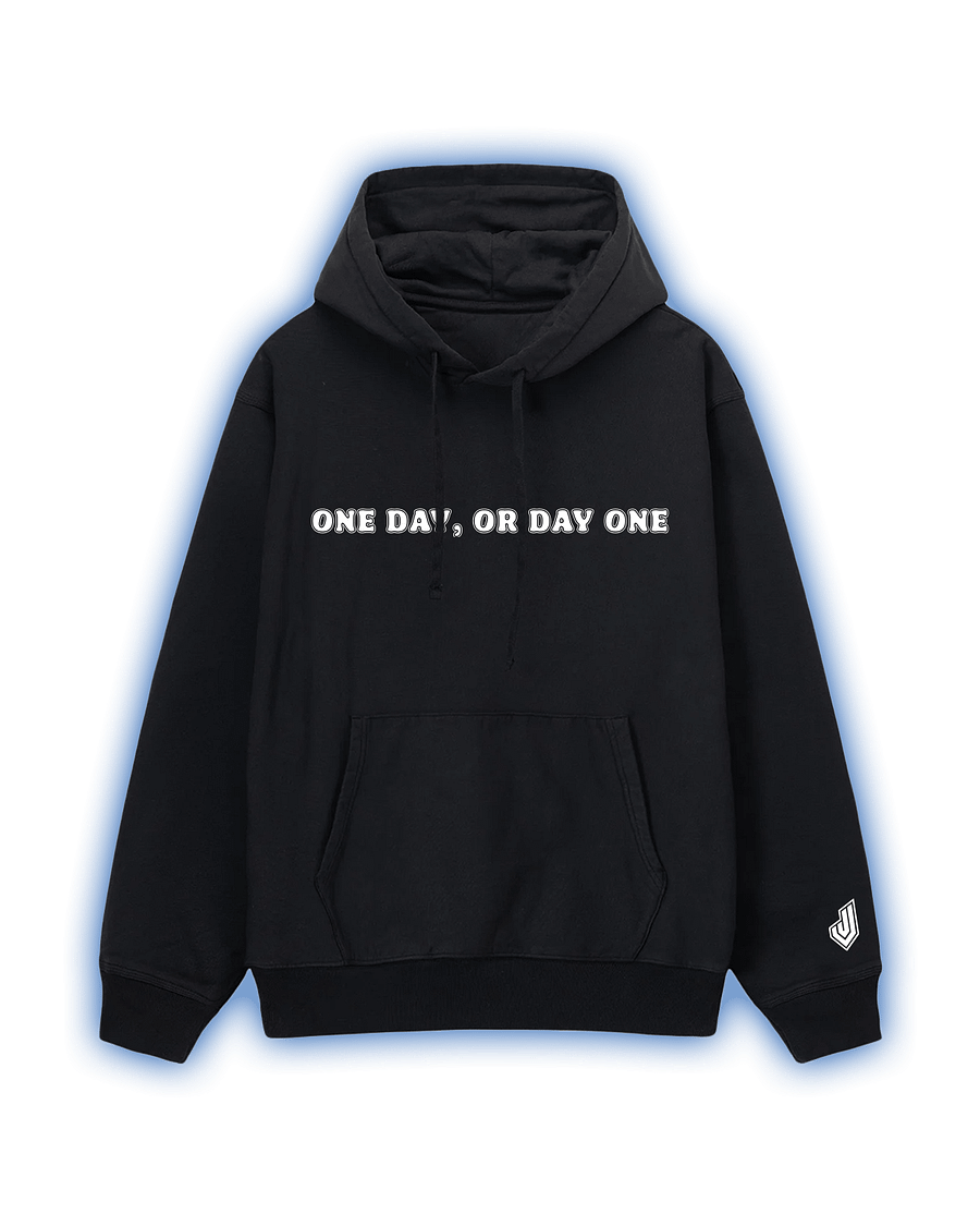 ONE DAY, OR DAY ONE HOODIE- BLACK product image (1)