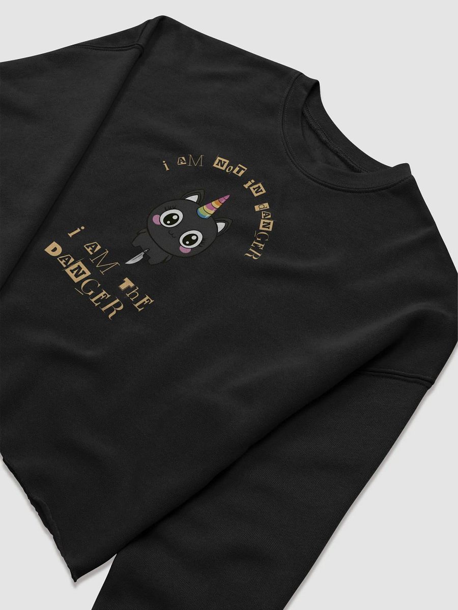 I AM THE DANGER Unicorn Cat Horn Crop Sweatshirt product image (5)