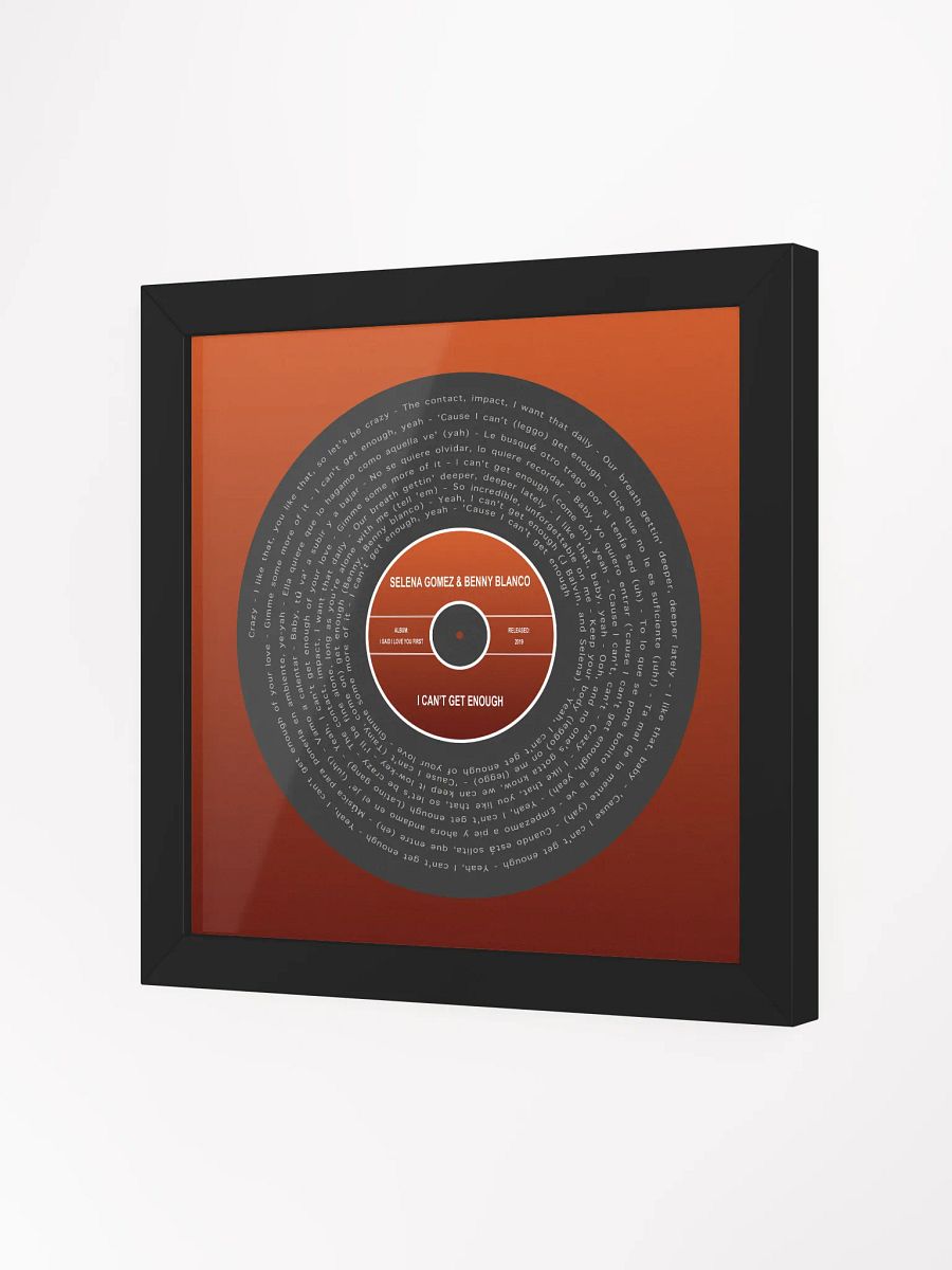 SELENA GOMEZ & BENNY BLANCO - I CAN'T GET ENOUGH VINYL POSTER product image (17)