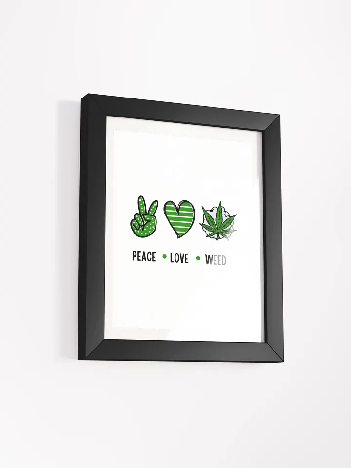 Peace, Love, Weed Framed Poster product image (2)