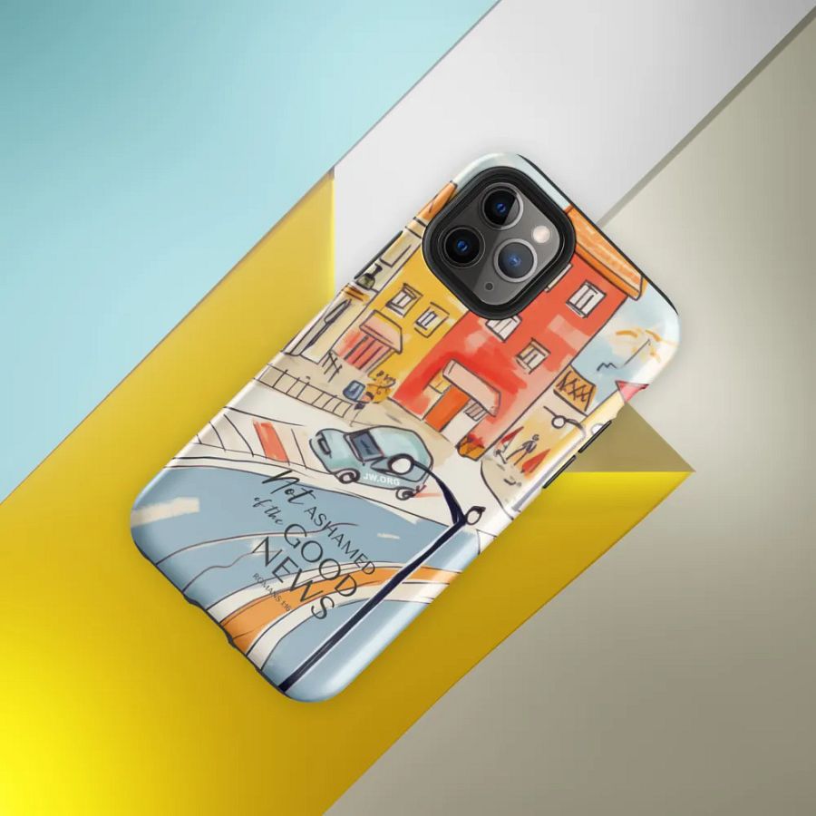 'Not Ashamed of the Good News' Town Village iPhone Tough Case product image (8)