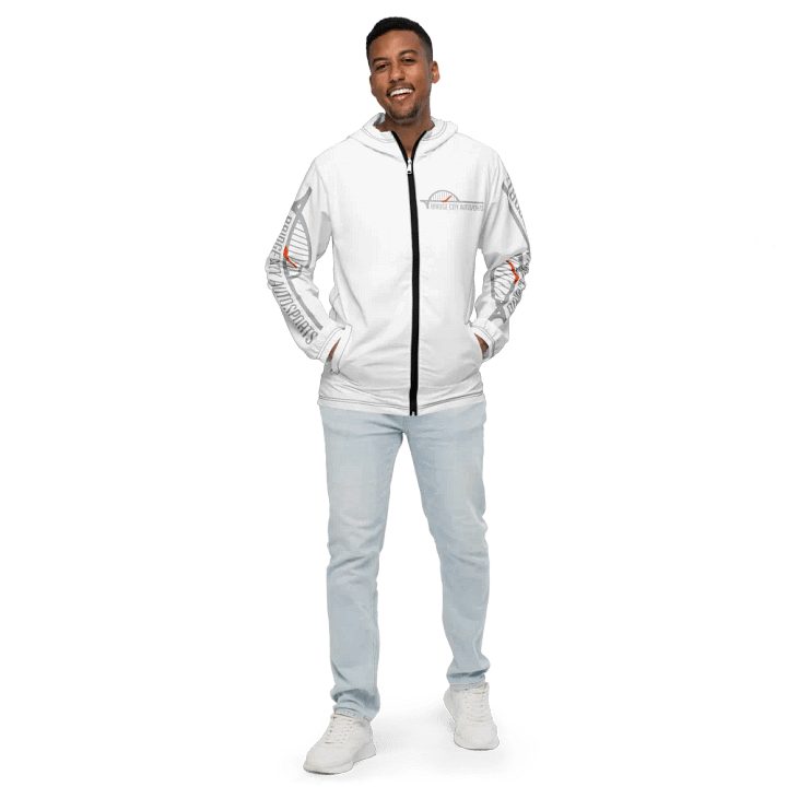 BCA Silver/Orange Logo Front/back All-Over Print Windbreaker product image (1)