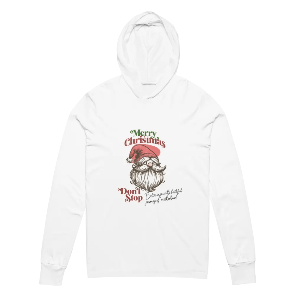 Festive Santa Claus Merry Christmas Hooded Tee product image (2)