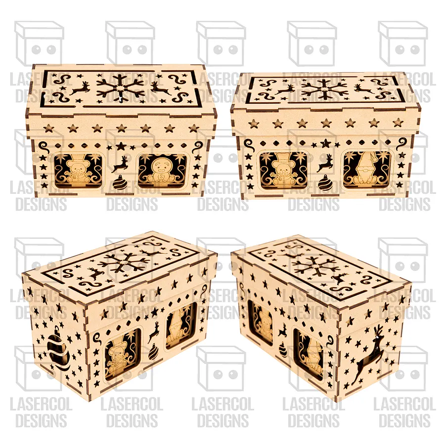 Christmas Ornaments Houses Box Set 2 - Laser Cut Files product image (10)