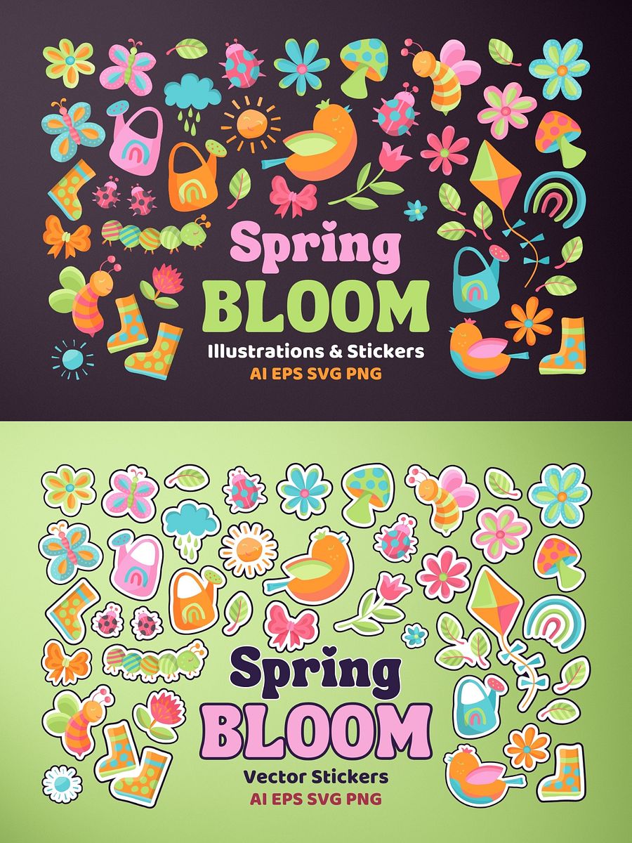 Spring Bloom Patterns Illustrations product image (5)