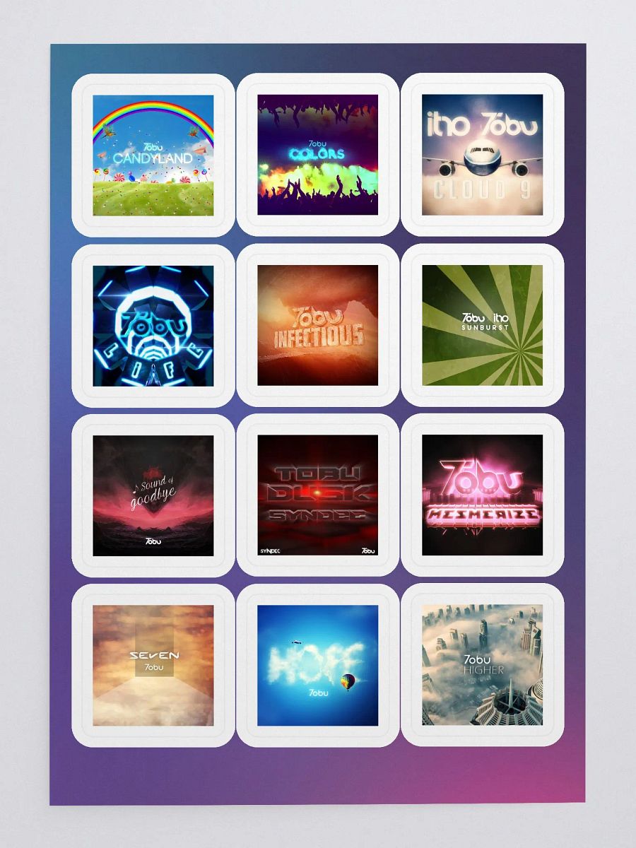 Tobu Greatest Hits Sticker Sheet product image (3)