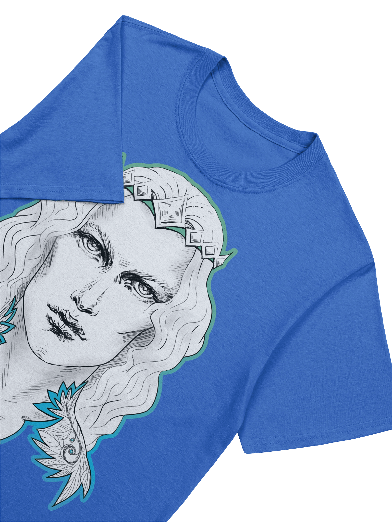 Prince Charming Sea Blue Lines Relaxed Fit Softstyle Unisex T-Shirt product image (2)