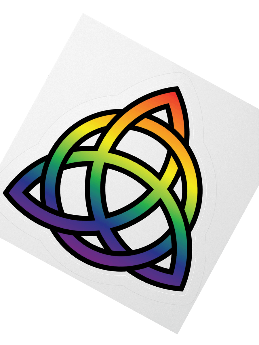 Rainbow Pride Gradient Celtic Knot Sticker product image (5)