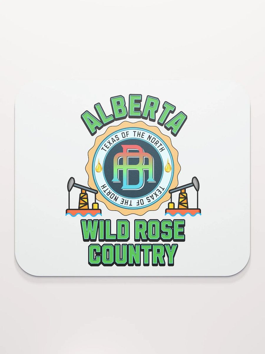Alberta Wild Rose Country Emblem Mouse Pad product image (4)