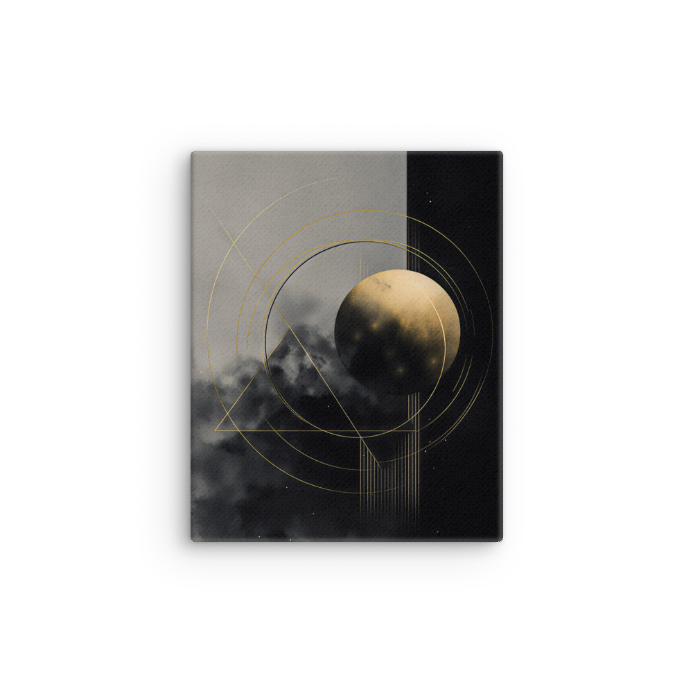 Celestial Balance – Abstract in Black, Gold, and Smoke Grey Geometry product image (12)