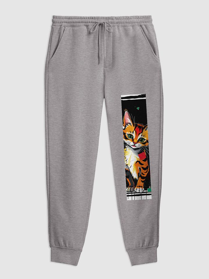 Whimsical Cat Graphic Fleece Joggers product image (1)