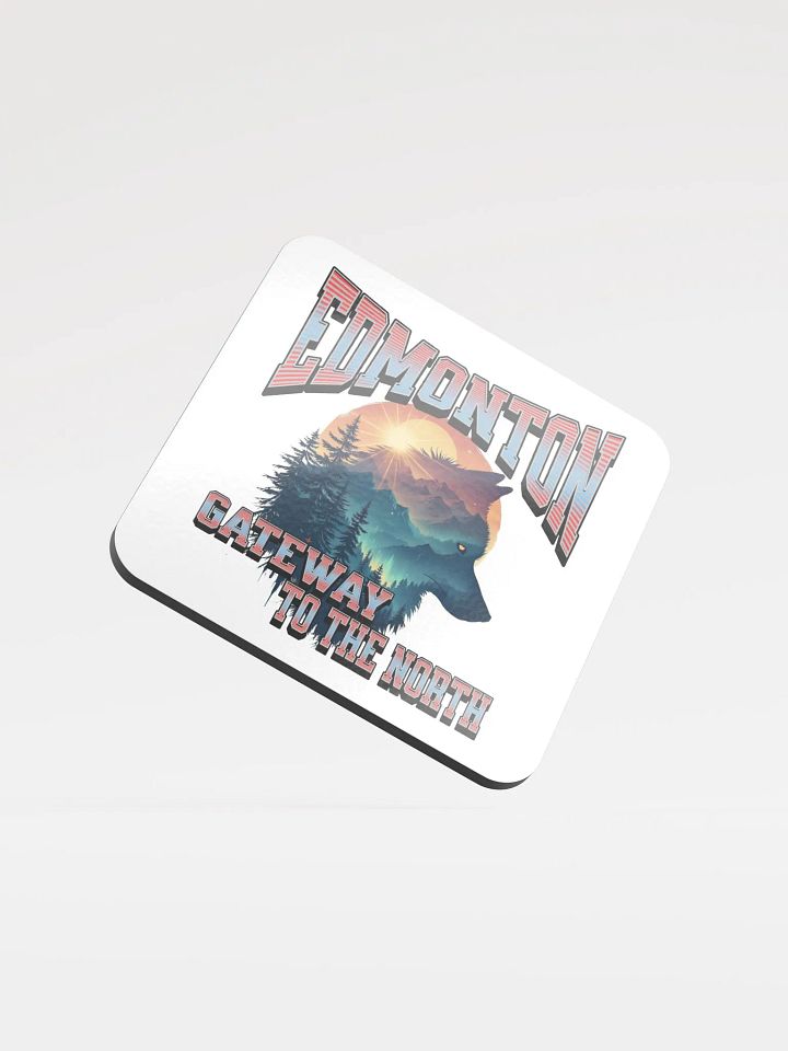 Edmonton Gateway To The North Wolf Northern Wilderness Cork Coaster product image (2)