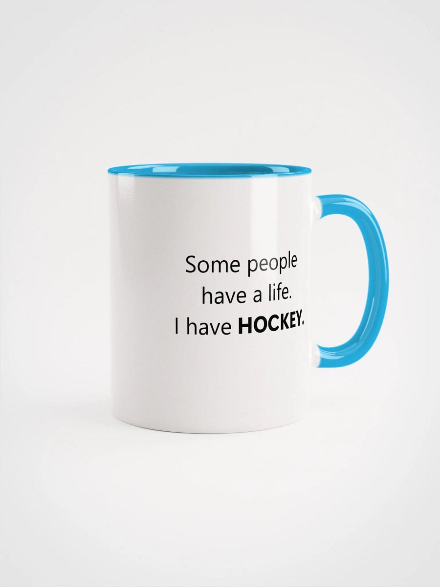 Light blue hockey life mug product image (2)