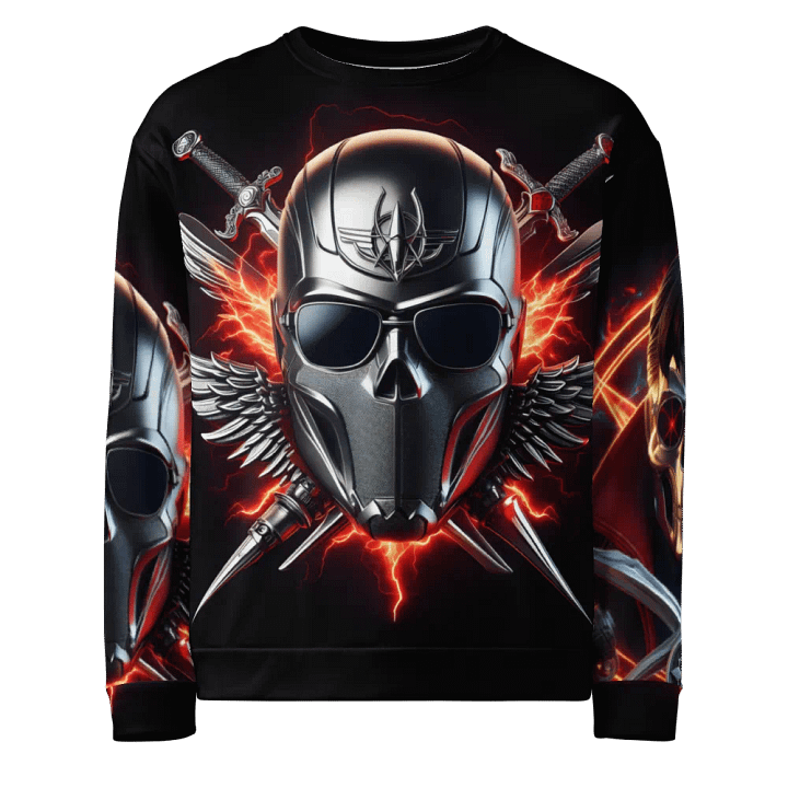 Silver Robot-Skull Face - Unisex Sweatshirt #35 product image (1)