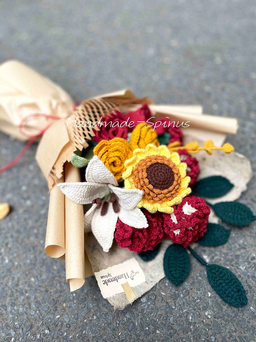 Crochet Knit Bouquet Of Flowers For The Garden product image (5)