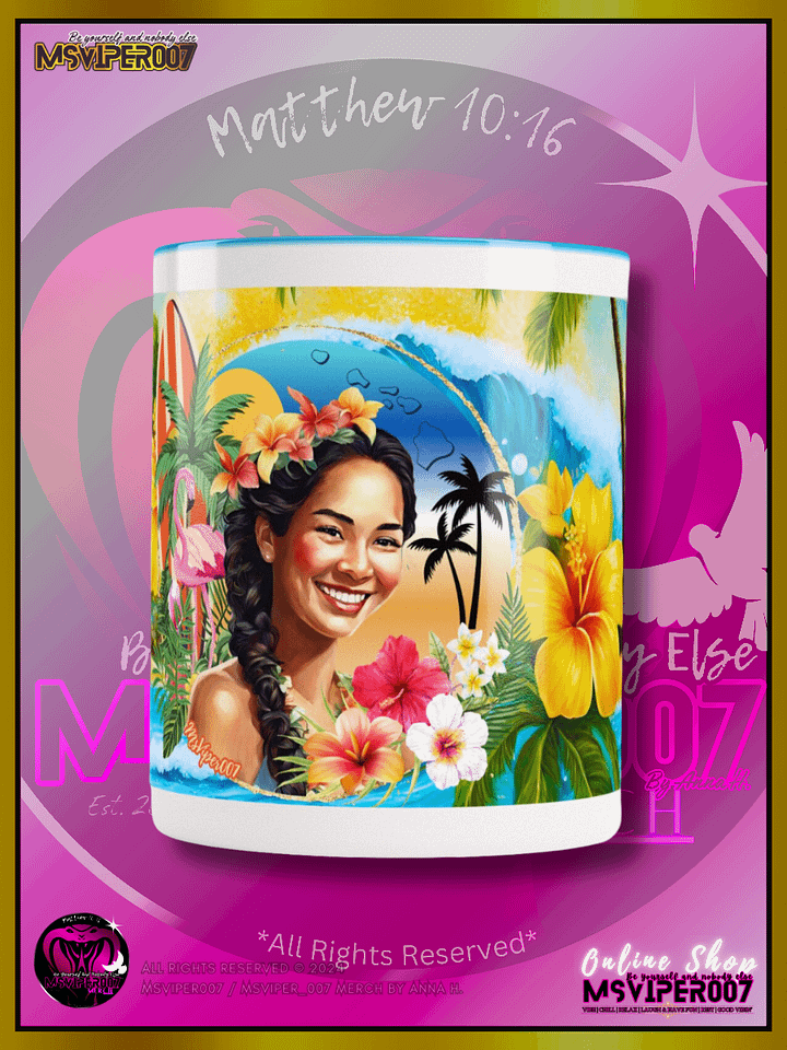 Mug - MsViper007's "Aloha Nui [V2] Loa" Hot Beverage Mug with color inside by Anna H. product image (2)