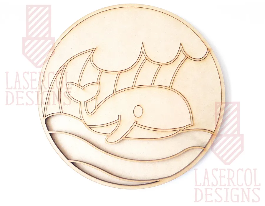 Whale DIY Paint Puzzle - Laser Cut Files product image (9)