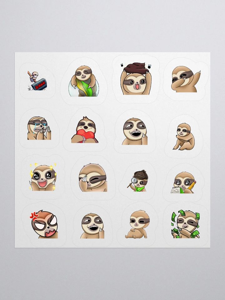 RTR Sloth Sticker Sheet product image (1)