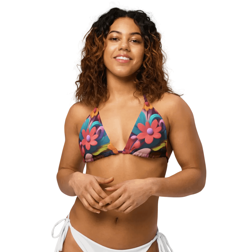 Whimsical Flora Recycled Bikini Top product image (1)