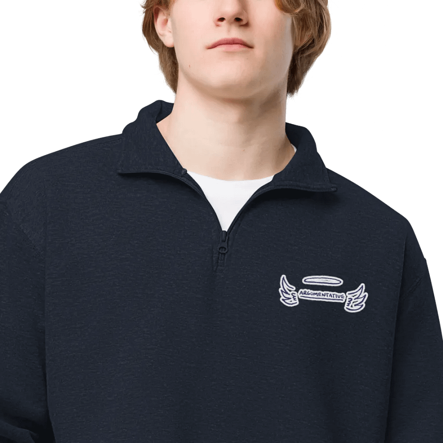 ANGELIC (navy bubble design) embroidered quarter zip product image (10)