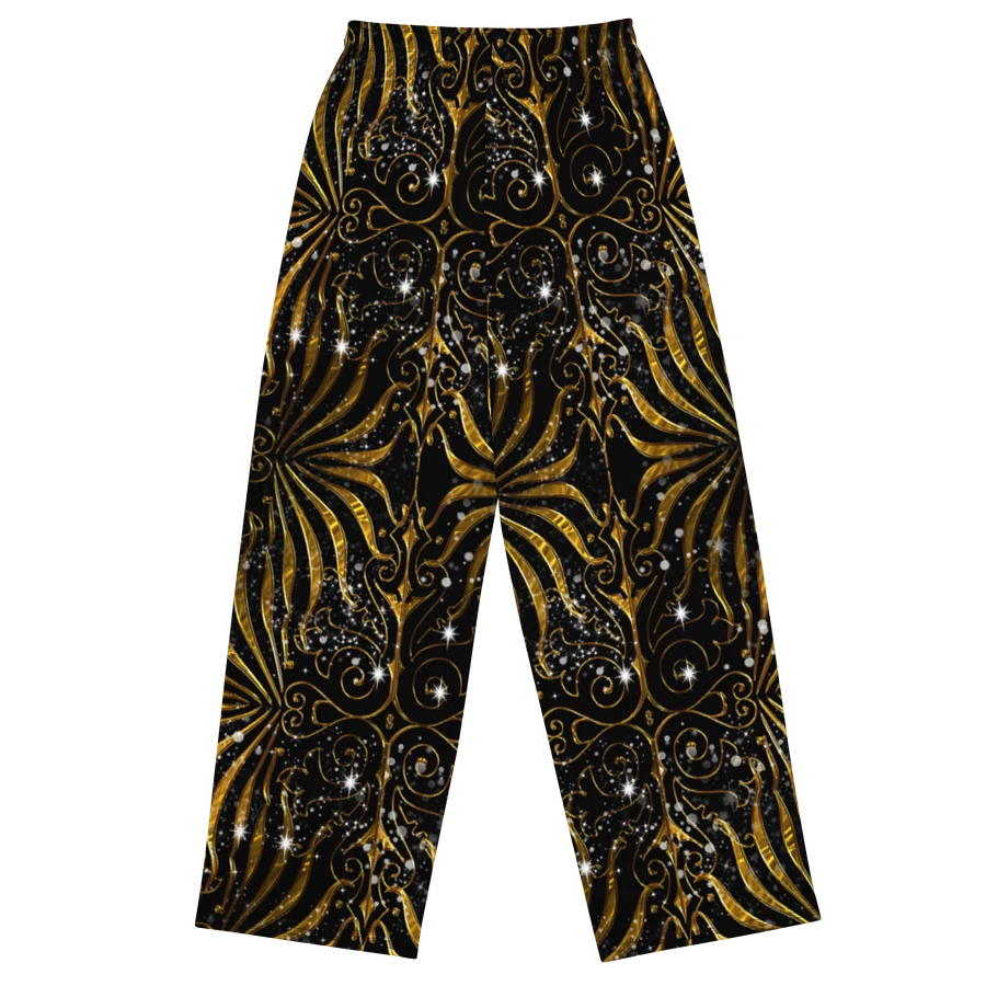 Black and Gold Victorian Sparkle Wideleg Pants product image (1)