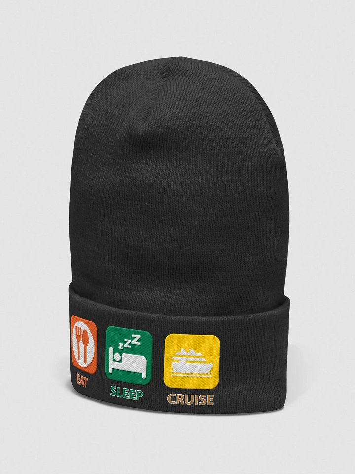 Eat Sleep Cruise Embroidered Cuffed Beanie product image (4)