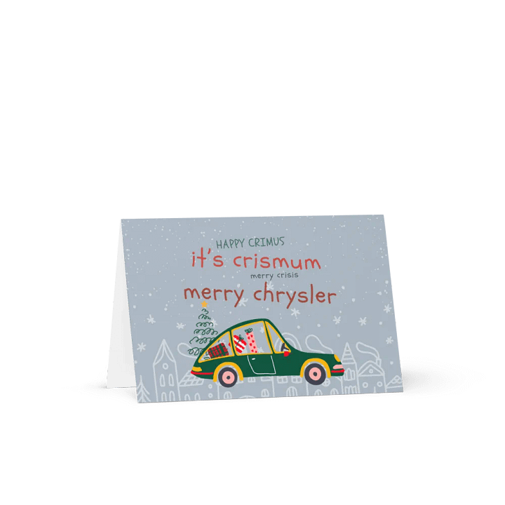 Whimsical Christmas Car Greeting Card product image (1)
